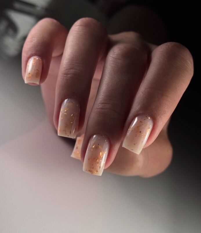 Russian gel manicure by luliia Makedon