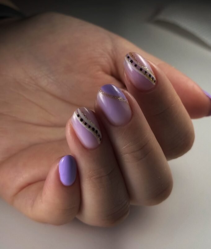 Russian gel manicure by luliia Makedon